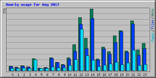 Hourly usage for May 2017